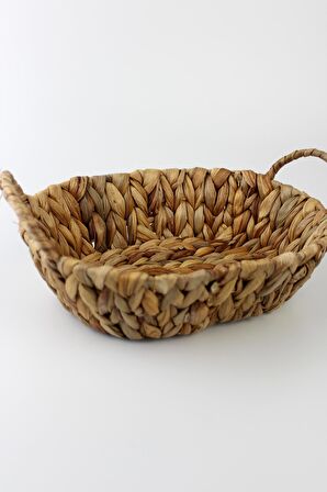 Hasır Rattan Ekmeklik Ekmek Sepeti Oval 24*18cm