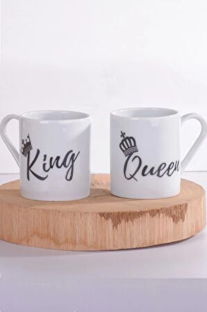 2 li Porselen Kupa 200ml King&Queen