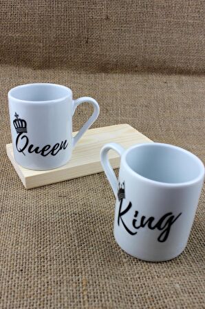 2 li Porselen Kupa 200ml King&Queen