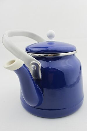 Emaye Demlik Vintage Üstten Saplı Lacivert 1,5 Litre Demlik