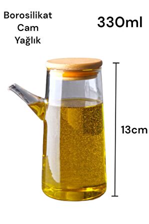 Borosilikat Cam Yağlık Sirkelik 330ml 3826