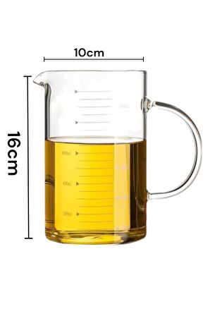 Isıya Dayanıklı Borosilikat Cam Ölçü Kabı 1000ml 3830