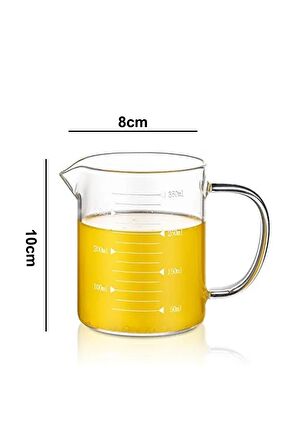 3 lü Isıya Dayanıklı Borosilikat Cam Ölçü Kabı 350/500/1000