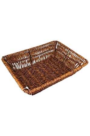 Hasır Rattan Ekmeklik Ekmek Sepeti Dikdörtgen 26*19cm