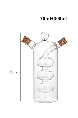 Üfleme Cam Yağlık Sirkelik 300ml*70ml Borosilikat Cam 4127 