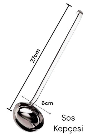 Paslanmaz Çelik 1 No Sos Kepçesi