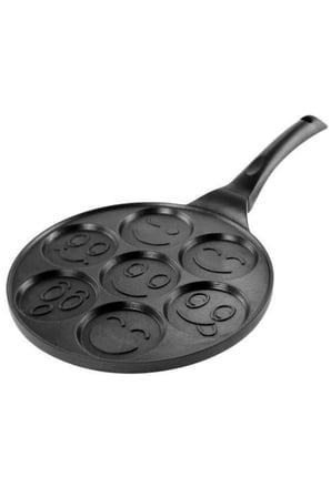 Döküm Granit Kaplama Emoji Pankek Tavası Pancake Siyah 28cm 