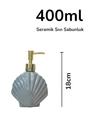 Stoneware Sıvı Sabunluk İstiridye Gri 40266