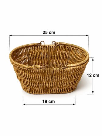 Küçük Boy Piknik Sepeti 25x19x12 cm – Örgü Sepet – Dekoratif ve Çok Amaçlı Saklama Sepeti