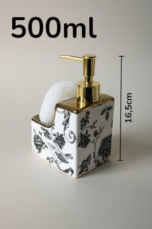 Porselen 500ml Sıvı Sabunluk Süngerlik Bölmeli 299/2