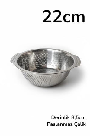 4 lü Paslanmaz Çelik Süzgeç, Kevgir 22/24/28/30cm