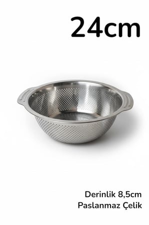 4 lü Paslanmaz Çelik Süzgeç, Kevgir 22/24/28/30cm
