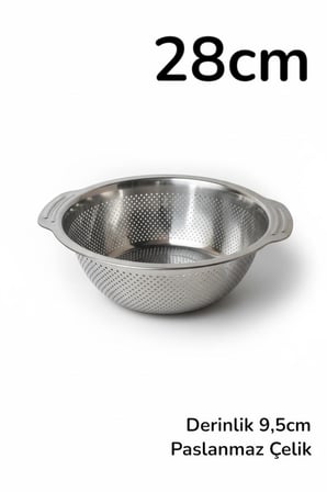 Paslanmaz Çelik Süzgeç, Kevgir 28cm