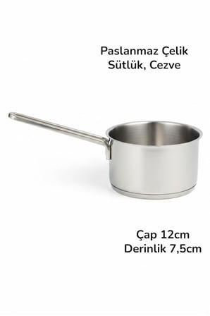 12 cm Rafadan Mini Tava, Sos Tenceresi Paslanmaz Çelik Koçerola 