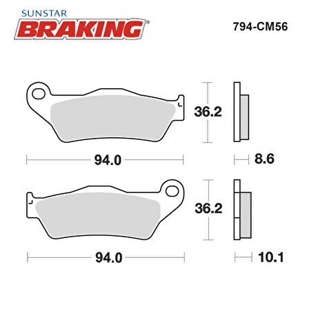 SİNTERLİ ARKA FREN BALATASI / BMW / S 1000 XR / 1000cc / ARKA  / 2014-2015-2016-2017-2018-2019-2020-2021-2022-2023