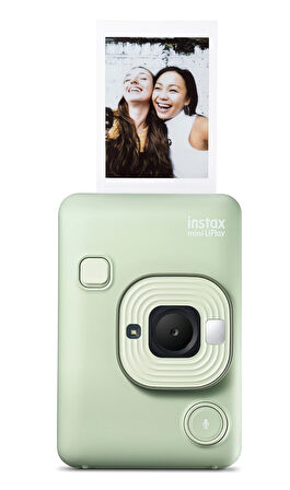 Fujifilm Instax Mini LiPlay Hybrid Matcha Green Fotoğraf Makinesi 20'li Film Albüm ve Deri Kılıf Hed