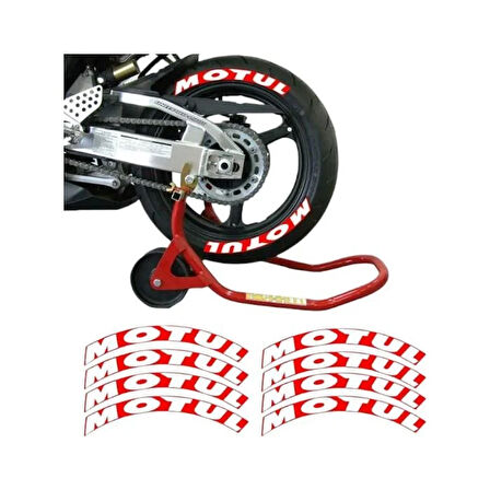 Gogo Lastik Yanak Yazısı 3D Kırmızı Motul