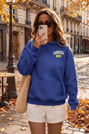 Unisex Baskılı Oversize Hoodie Kapüşonlu Sweatshirt