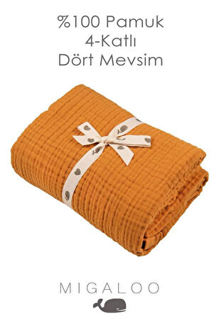 Mixi Baby Migaloo Müslin Örtü Dört Katlı 90x120 cm Asortili