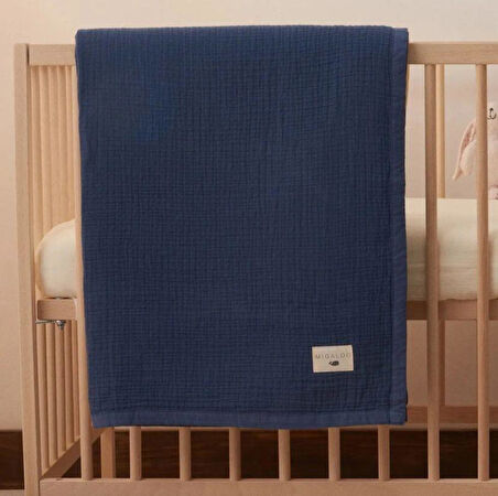 Mixi Baby Migaloo Müslin Örtü Dört Katlı 90x120 cm Lacivert