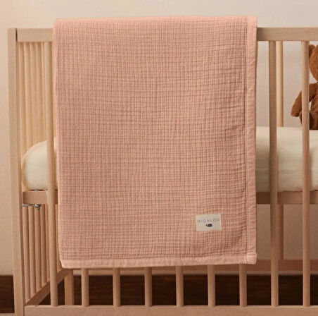 Mixi Baby Migaloo Müslin Örtü Dört Katlı 90x120 cm Pembe