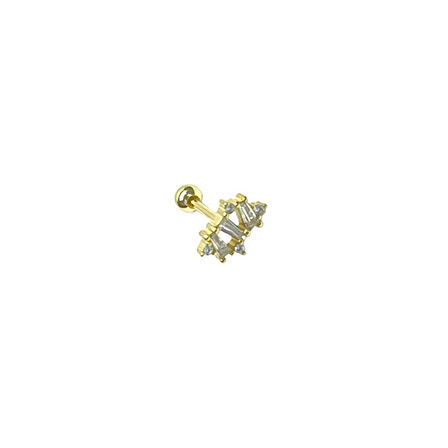 Loçka 11 Gümüş Piercing Küpe Ms3045