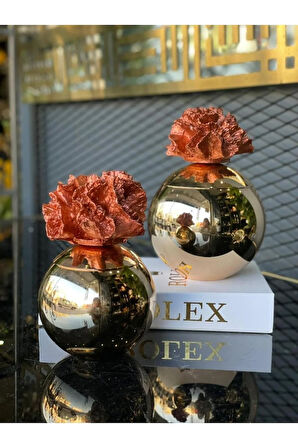 Ikili Yapay Mercanlı Antik Gold Küre