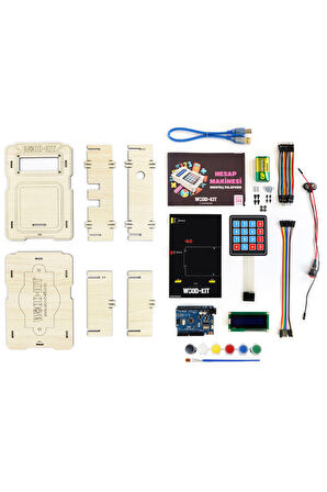 Wood-Kit STEM Robotik Kodlama DIY Mucit Seti - Hesap Makinesi