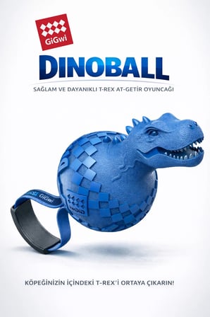 Dinoball Serisi T-Rex Sesli & Sessiz At - Getir Köpek Oyuncağı