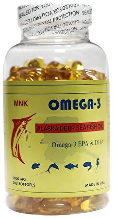 Mnk Omega 3 1000 Mg Balık Yağı 200 Softgel