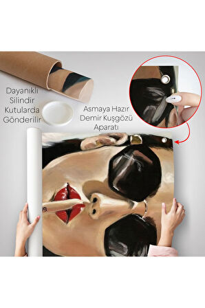 Şişşt Yapan Güzel Kadın Duvar Örtüsü-7953