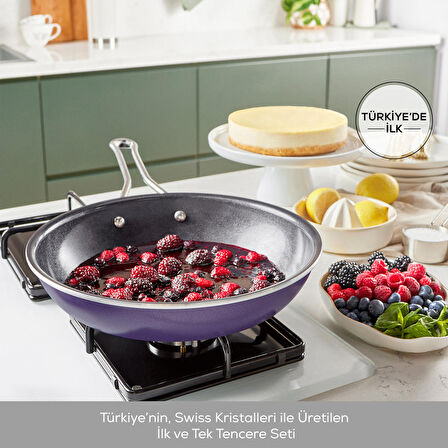 Karaca Swiss Crystal Mastermaid 9 Parça Tencere Seti Shiny Black