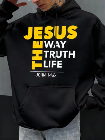 İsa Yol Gerçek Yaşam Baskılar Erkekler Hoodie Sonbahar Gevşek Giyim Cep Hip Hop Kazak Polar R