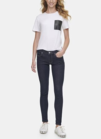 Dkny Jeans Normal Bel Skinny Fit Koyu İndigo Kadın Pantolon E0RK0670