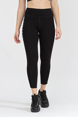 Hw 7/8 Logo Tape Tgt Kadın Tayt-Siyah | S