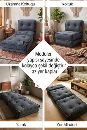 Reyo Pufymax Comfy Plus Koltuk Minder Modüler Yer Koltuğu Sırt Destekli 75x75x85cm Yıkanabilir Yeşil