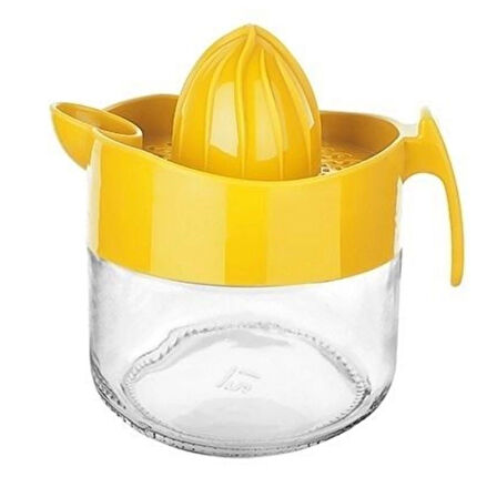 İpek Yıldızı® 300ml Cam Hazneli Pratik Limon Narenciye Sıkacağı KC-405