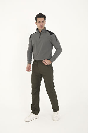 Camp595 Outdoor Tactical Softshell Su Ve Rüzgara Dayanıklı içi Polarlı Kışlık Erkek Taktik Pantolon