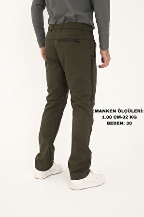Camp595 Outdoor Tactical Softshell Su Ve Rüzgara Dayanıklı içi Polarlı Kışlık Erkek Taktik Pantolon