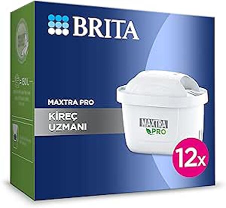 BRITA MAXTRA Kireç Uzmanı Su Arıtma Filtresi, 12'li