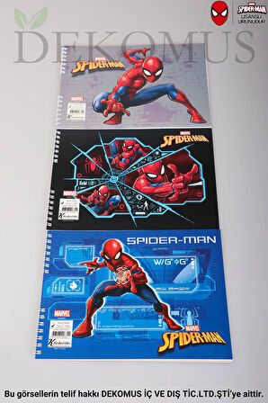 DEKOMUS İLE LİSANSLI SPIDERMAN "TEKLİ" RESİM DEFTERİ 17*24 CM 15 YAPRAK
