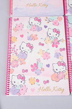 DEKOMUS İLE LİSANSLI HELLO KITTY "TEKLİ" A4 ÇİZGİLİ OKUL DEFTERİ 80 YAPRAK
