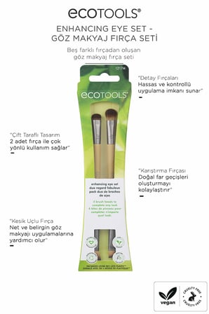 Ecotools Ec-1217 Eye Enhancing Duo Brush 2li Göz Fırçası