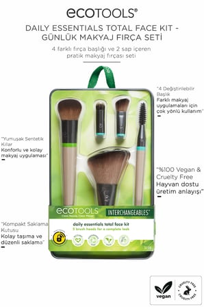 Daily Essentials Total Face Kit - Günlük Makyaj Fırça Seti