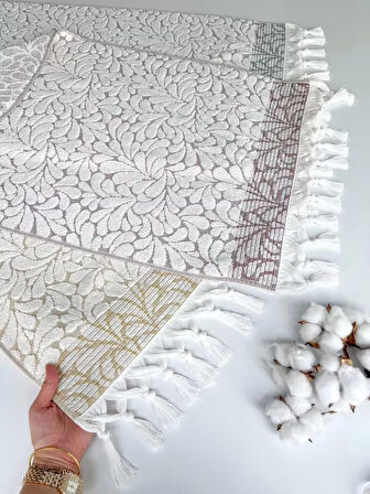 50x90 SARE BAĞLAMALI DAMLA 3'LÜ HAVLU V1