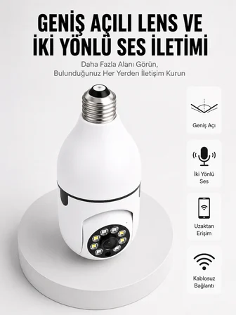 Akıllı Güvenlik Kamerası Full Hd Görüntü Ve Gece Görüş Özellikli Yeni Nesil