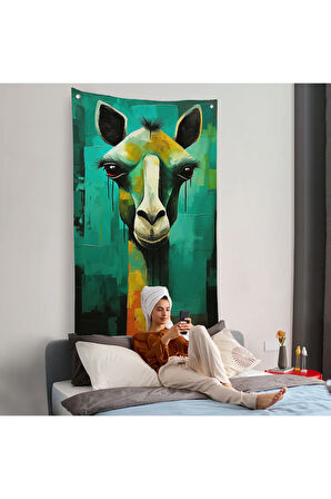 Sevimli Zürafa Duvar Örtüsü-7963