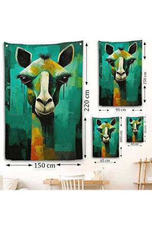 Sevimli Zürafa Duvar Örtüsü-7963