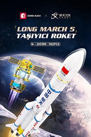 Long March 5 Taşıyıcı Roket 1102 Parça yapı blokları Legoile uyumlu (203365)