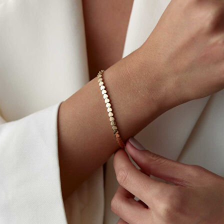 Sıra Mini Kalp Kutu Kilit Bileklik